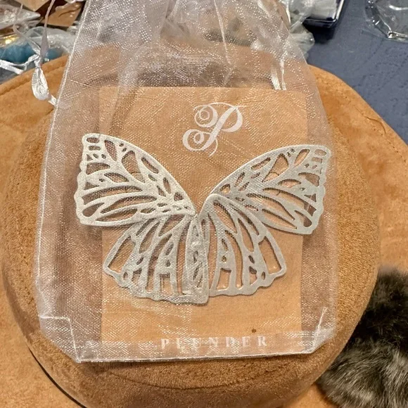 Plunder Silver Butterfly Earrings - Picture 4 of 4